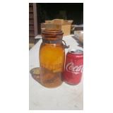 Globe fruit jar.