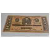 1864 Confederate Dollar Bill