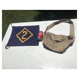 U.S. Military Gas Mask Bag, Regimental Flag