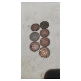 Indian head pennies & nickel