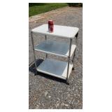 1960s metal kitchen serving cart