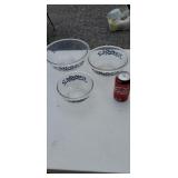 3 PIREX STACKABLE MIXING BOWLS