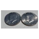 2-1776-1976 Kennedy Silver Half Dollars