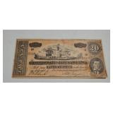 1864 CONFEDERATE 20 DOLLAR BILL