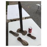Vtg. Cast Iron Cobblers Shoe Last & Forms