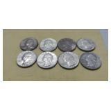 8 1964 Silver Quarters
