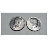 2-1776-1976 Silver Kennedy Half Dollars