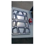 2 stainless steel military trays
