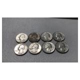 8-1964 Silver Quarters