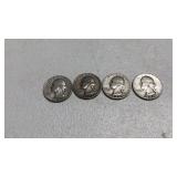 3-1954, 1-1955 Silver Coins