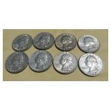 8-1964 Silver Quarters