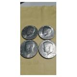 4-1776-1976 SILVER KENNEDY HALF DOLLARS