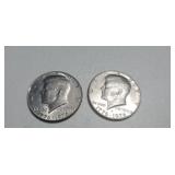 2-1776,1976 Kennedy Silver Half Dollars