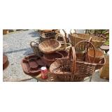 large lot of baskets
