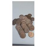 50- 1966 Copper Pennies