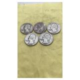 3-1948 & 2-1946 Silver Quarters