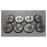 8-1964 Silver Quarters