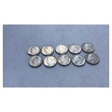 10-1964 silver Dimes