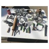 Vtg. Kitchen Utensils, Butter Mold & More