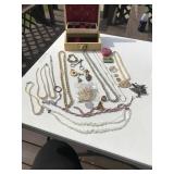 Vintage Jewelry including Pearl Necklaces & More