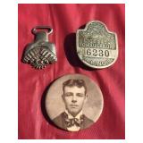 Vtg. Photo Button, Chauffeur Pin