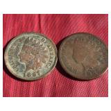 1887 Indian Head Pennies