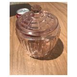 Pink Depression Biscuit Jar