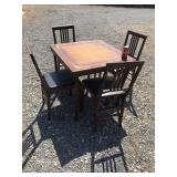 Early Folding Table & Chairs