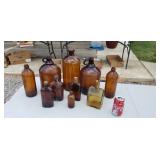 Old bottles, Log Cabin Whiskey bottle