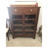 Cabinet with Glass Doors 54"H 41"L 14"W