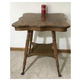 Parlor Table With Glass Claw Feet