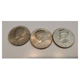 1972, 1979, & 1998 Silver Kennedy Half Dollars