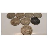 8 Buffalo Nickels