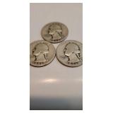 3-1936 Silver Quarters