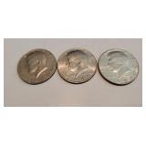 3-1980 Kennedy Half Dollars D