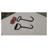 Two Hay hooks