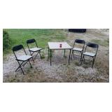 Card table with chairs