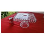 American Fostoria cake stand.