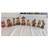 Wood carved figurines from Germany Italy