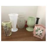 Vases including Royal Haeger, Hull, Milk Glass