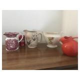 Vintage Buffalo Pottery Bird Pitcher & More