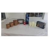 2 sets of flamless candles canister sets