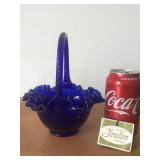 Blue Fenton Basket