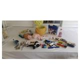 Sewing basket with curlers compact traveling