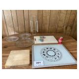 BOOS BLOCK, CUTTING BOARDS, GLASSWARE