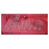 American Fostoria punchbowl with cups  And