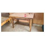 Old oak library table rough shape