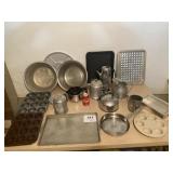 COOKIE SHEETS, MUFFIN TINS, TEA POTS, ETC