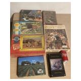 EARLY PUZZLES & THOMAS KINKADE BOX