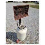 PROPANE HEATER ON TANK